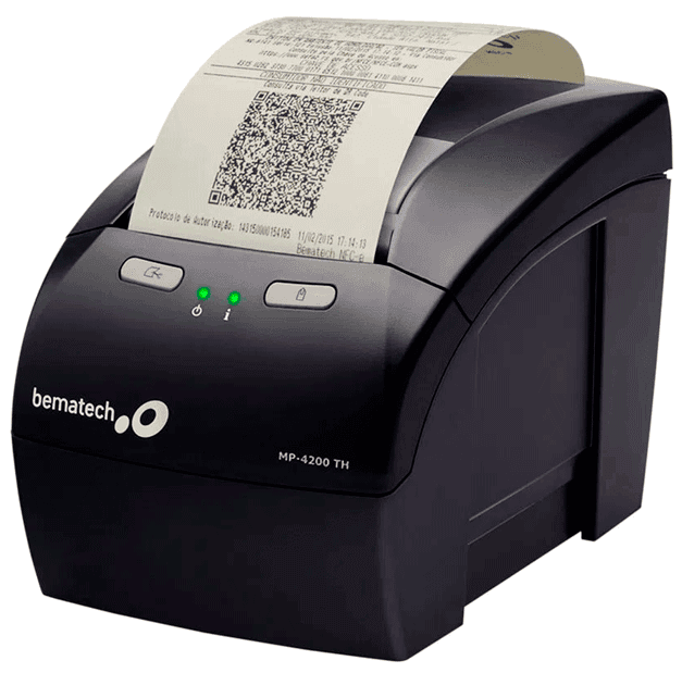 Impressora térmica imprimindo comanda com QR Code